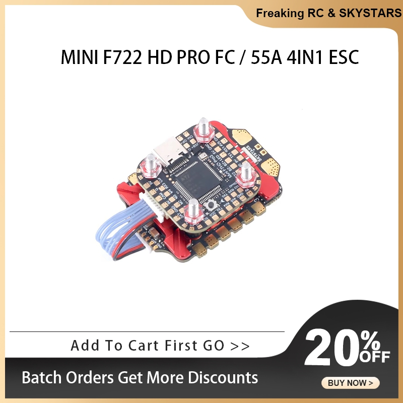 Foxeer Reaper F4 128K 65A Esc - SKYSTARS 20×20 미니 스택 F722FC AM32